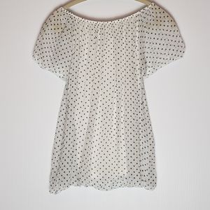 Luisa Ricci Silk Polka Dot Lined Blouse